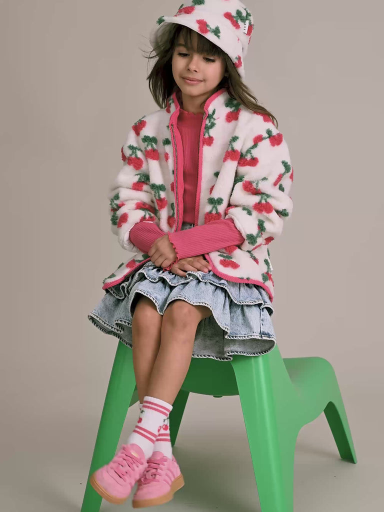 Very Cherry Sherpa Jacket JACKET Huxbaby