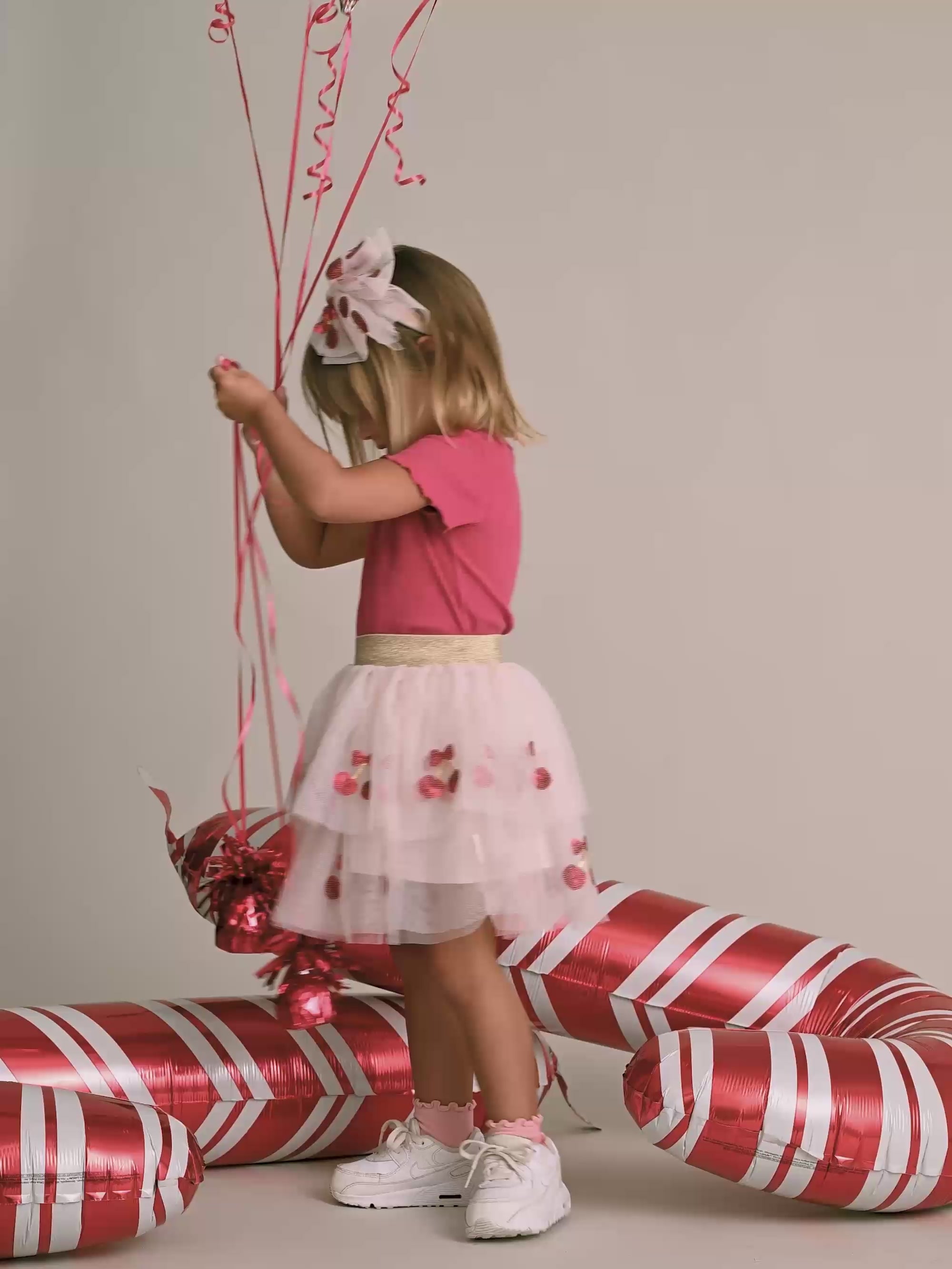 Sequin Cherry Pie Tulle Skirt SKIRT Huxbaby