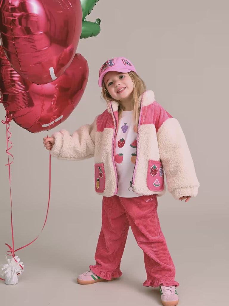 Sherpa Cord Patches Jacket JACKET Huxbaby