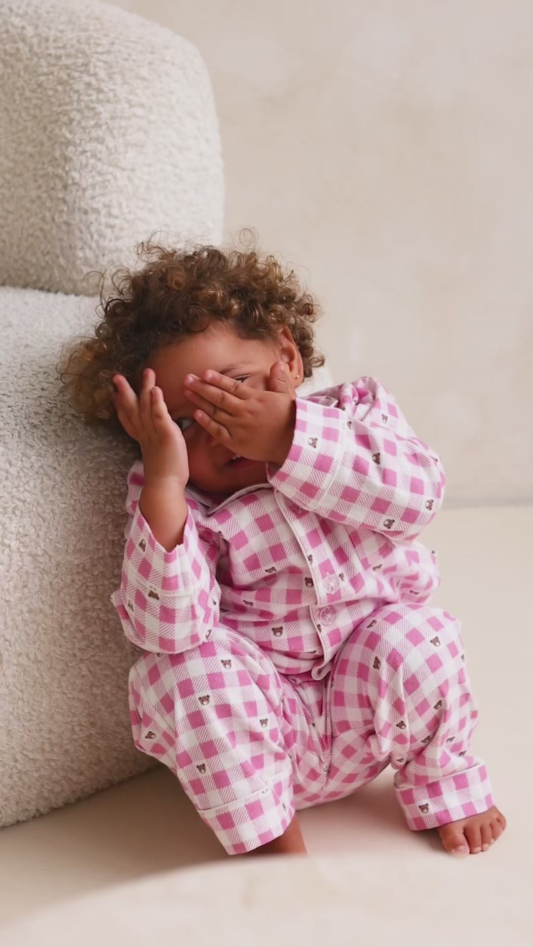 Hux Pink Check Snuggle Flannel PJ SLEEPWEAR Huxbaby