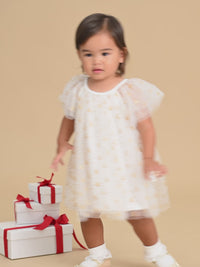 CHRISTMAS REINDEER TULLE DRESS DRESS Huxbaby