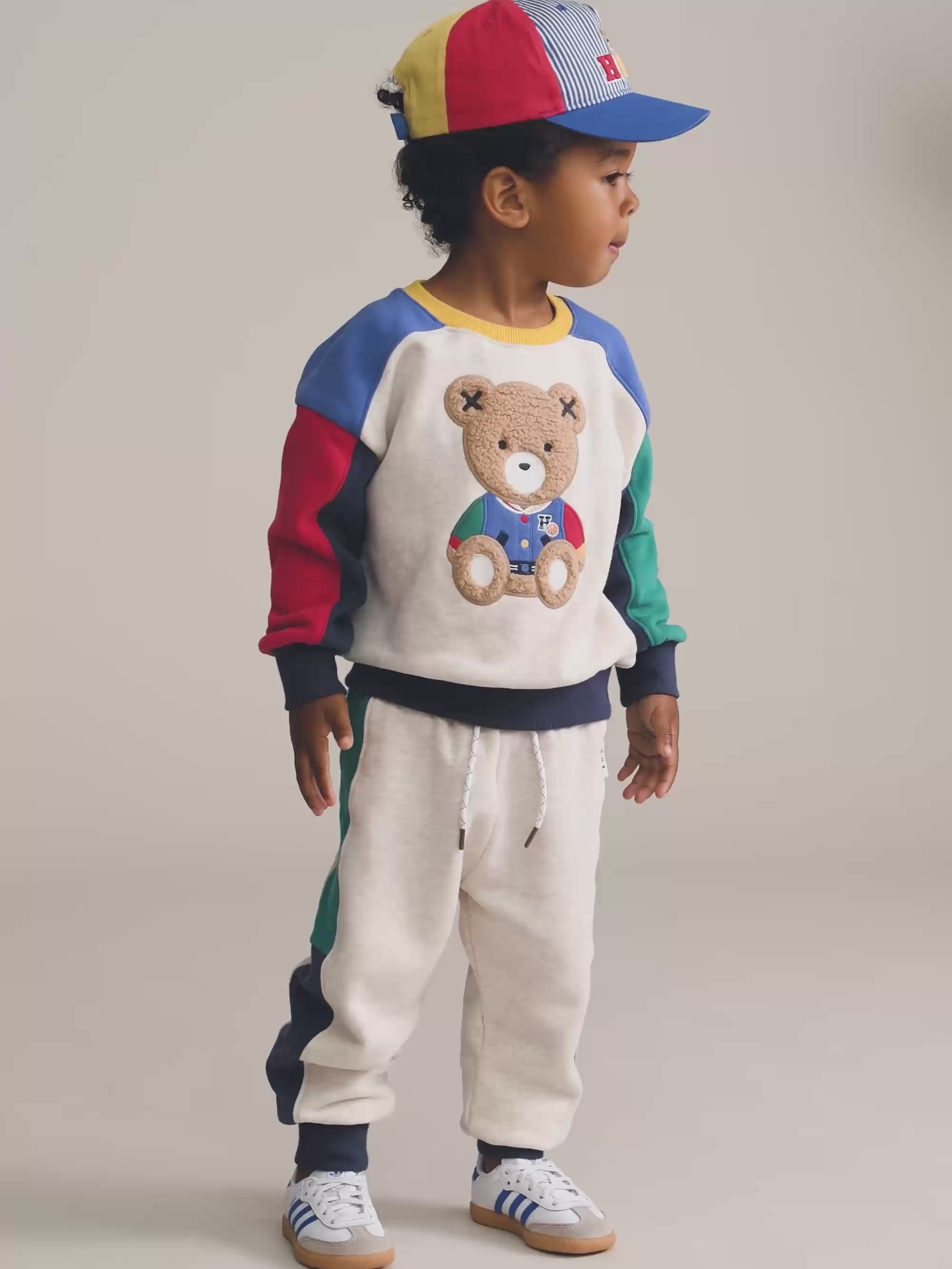 Colour Block Sitting Hux Sweatshirt SWEATSHIRT Huxbaby Shopify