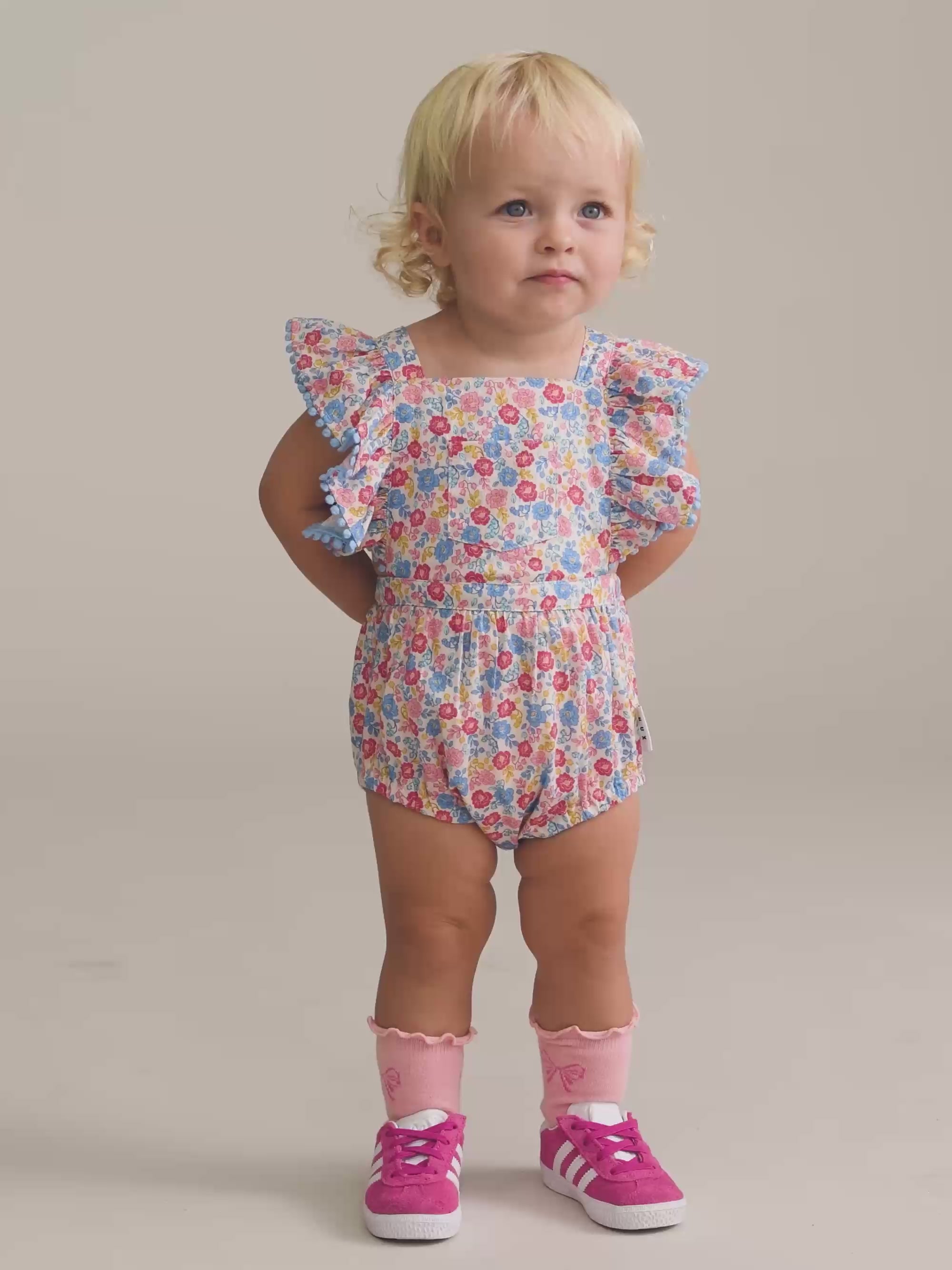 Vintage Floral Playsuit PLAYSUIT Huxbaby Shopify