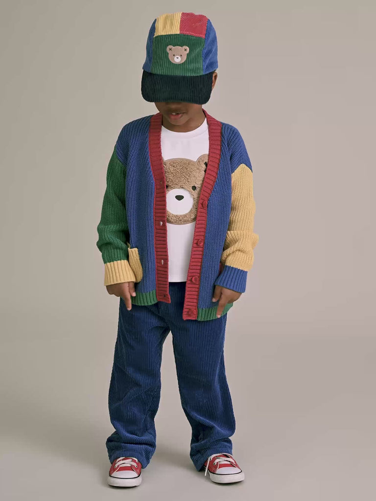 Colour Block Cord Panel Cap ACCESSORIES Huxbaby