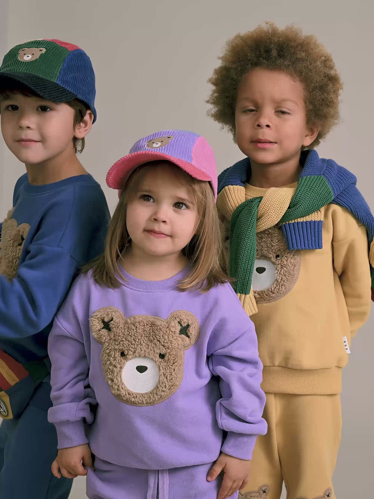 Furry Huxbear Sweatshirt Purple SWEATSHIRT Huxbaby