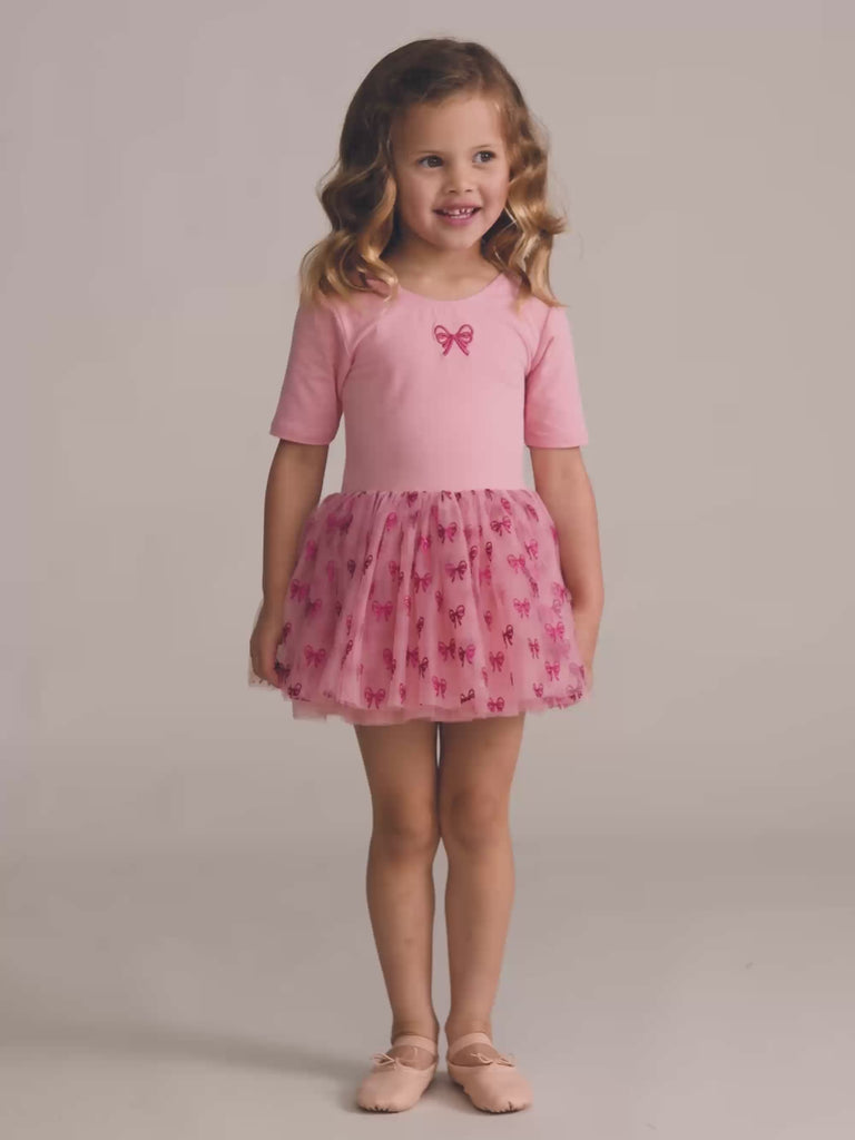 Glitter Bow Tutu Tulle Dress DRESS Huxbaby Shopify