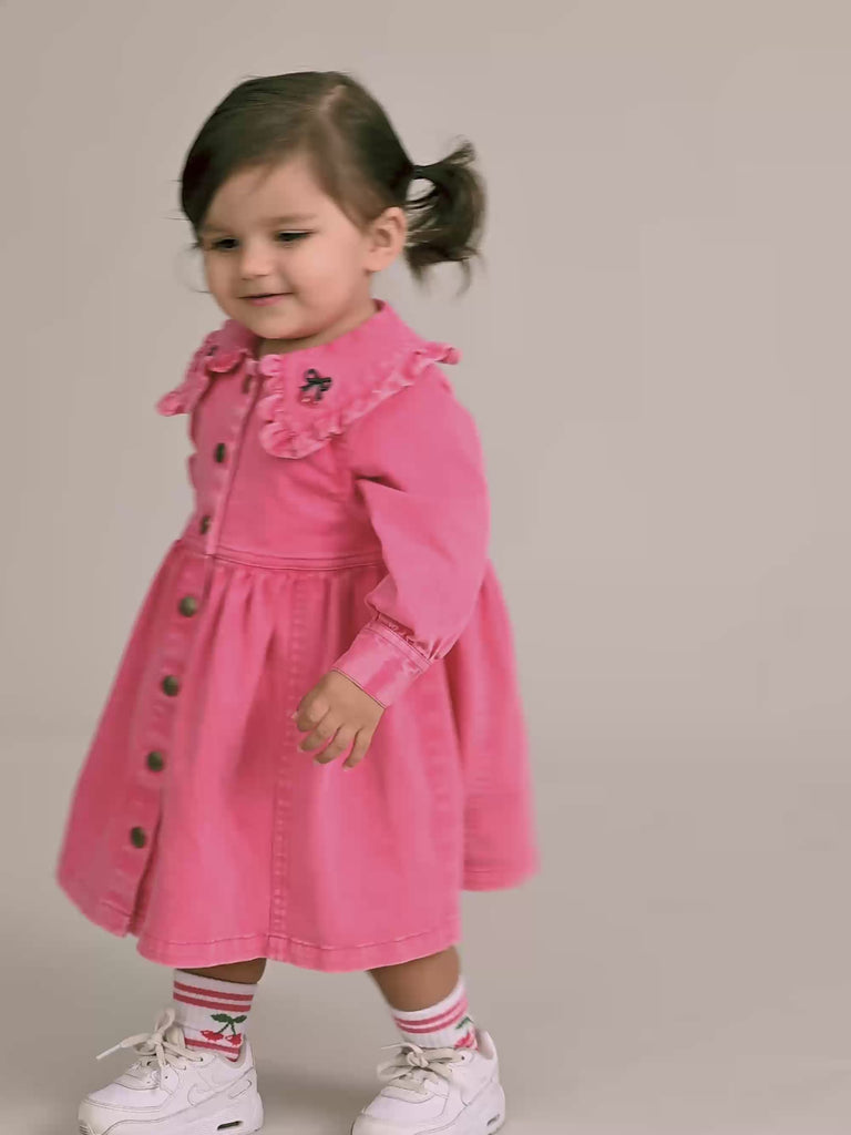 Vintage Cherry Collar Dress DRESS Huxbaby