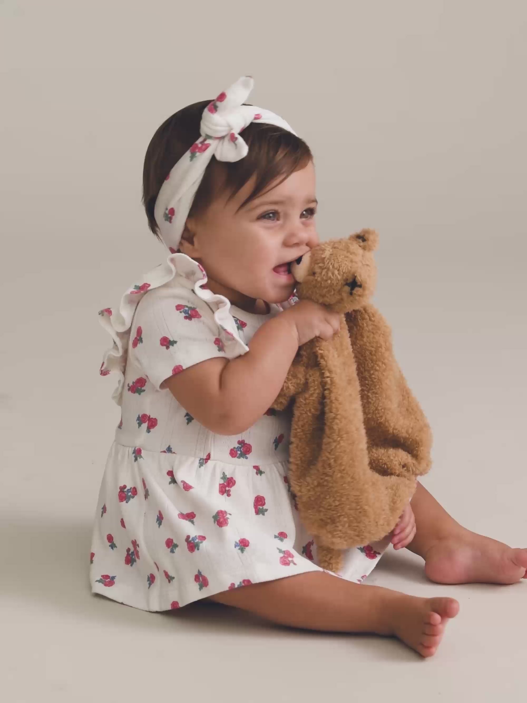 Floral Pointelle S/Less Dress Romper And Headband ONESIE Huxbaby Shopify