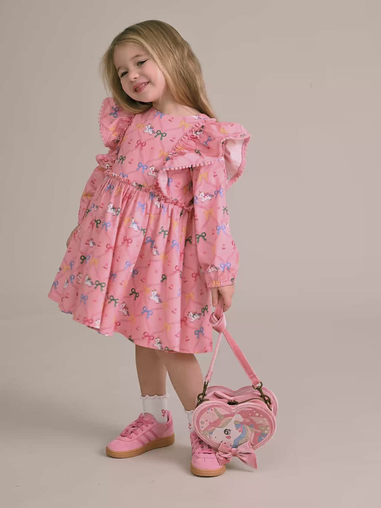 Unicorn Bow Dress DRESS Huxbaby
