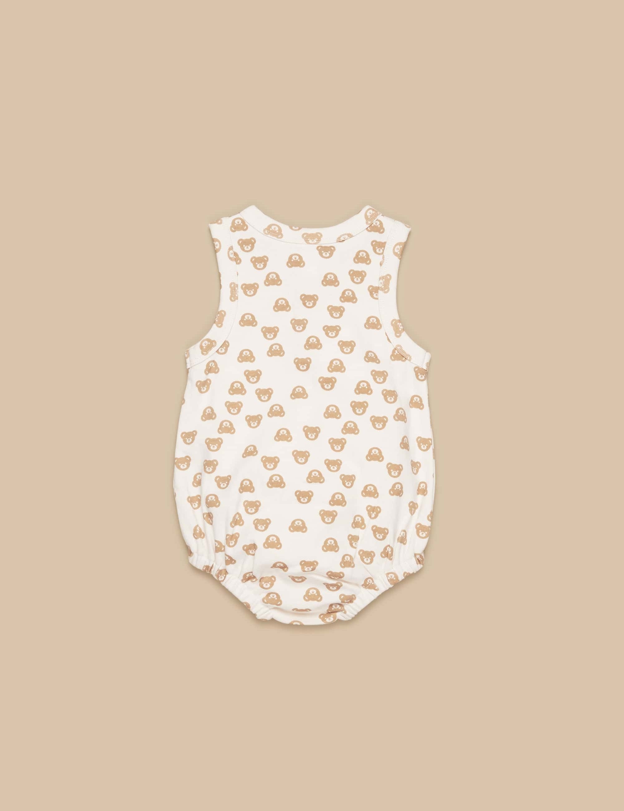 BUBBLE ROMPER BEAR ALMOND onesie Huxbaby   