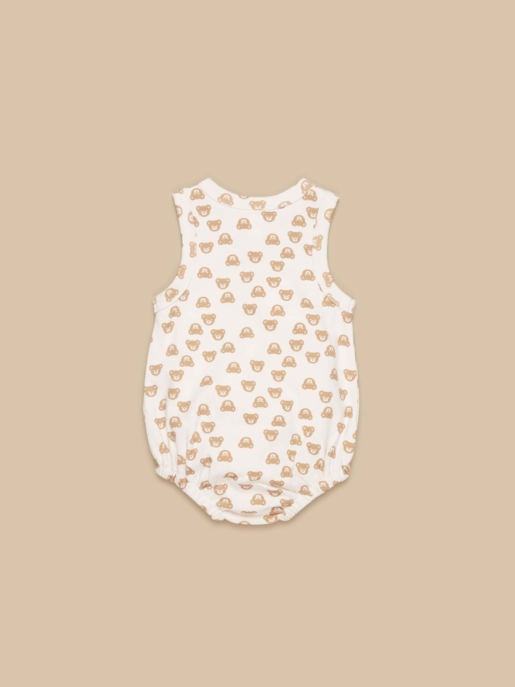 BUBBLE ROMPER BEAR ALMOND onesie Huxbaby   